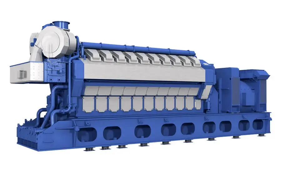 تصویر سازنده Wärtsilä 20V34SG در قالب پلاک مرجع فنی